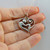 925 Sterling Silver Mother and Baby Heart Necklace