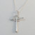 Cross Necklace with CZ Heart - 925 Sterling Silver Cross Necklace with CZ Heart - 925 Sterling Silver
