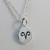 Tiny Aries Sign Charm Necklace - Sterling Silver