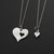 Mother Daughter Two Hearts Necklaces - 925 Sterling Silver