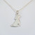 Dog Silhouette Charm Necklace - Sterling Silver