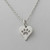 Tiny Paw in Heart Necklace - 925 Sterling Silver