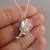 Origami Crane Charm Necklace - Sterling Silver