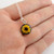Real Mini Sunflower Charm Necklace in Sterling Silver
