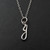Tiny Initial Letter J Necklace - Sterling Silver Tiny Initial Letter J Necklace - Sterling Silver
