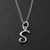 Tiny Initial Letter S Necklace - Sterling Silver