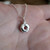 Tiny Donut Charm Necklace - 925 Sterling Silver