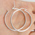 Sterling Silver Hoop Earrings 40 mm - Sterling Silver