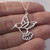 Hummingbird Outline Necklace - 925 Sterling Silver