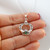 Sterling Silver Irish Claddagh Pendant Necklace w/ Green Glass