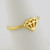 Diamond Shape Ring - Gold Plated Sterling Silver