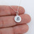 Swimmer Etched Charm Necklace - 925 Sterling Silver