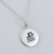 Swimmer Etched Charm Necklace - 925 Sterling Silver