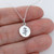 Runner Girl Etched Charm Necklace - 925 Sterling Silver