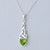 Trinity Celtic Knot Necklace with Peridot Colored CZ- 925 Sterling Silver - August Birthstone
