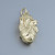 3D Anatomical Heart Charm - Gold Plated Sterling Silver