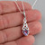Trinity Celtic Knot Necklace with Amethyst Colored CZ- 925 Sterling Silver - February Birthstone