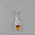 Trinity Celtic Knot Necklace with Topaz Colored CZ- 925 Sterling Silver - November Birthstone Trinity Celtic Knot Necklace with Topaz Colored CZ- 925 Sterling Silver - November Birthstone