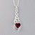 Trinity Celtic Knot Necklace with Ruby Colored CZ- 925 Sterling Silver - July Birthstone
