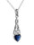 Trinity Celtic Knot Necklace with Sapphire Colored CZ- 925 Sterling Silver - September Birthstone