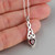 Trinity Celtic Knot Necklace with Garnet Colored CZ- 925 Sterling Silver - January Birthstone