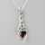 Trinity Celtic Knot Necklace with Garnet Colored CZ- 925 Sterling Silver - January Birthstone