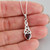 Trinity Celtic Knot Necklace with Garnet Colored CZ- 925 Sterling Silver - January Birthstone
