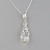 Trinity Celtic Knot Necklace with Clear CZ- 925 Sterling Silver - April Birthstone