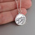 Etched Mountain Range Charm Necklace - 925 Sterling Silver