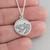 Etched Mountain Range Charm Necklace - 925 Sterling Silver