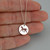Sterling Silver Round Horse Cutout Charm Pendant Necklace