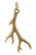 Antler Pendant - Natural Bronze