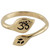 Adjustable Natural Bronze Lotus and Ohm Ring