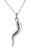 Cornicello Italian Horn Charm Necklace - 925 Sterling Silver