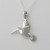 Hummingbird Charm Necklace - 925 Sterling Silver