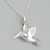 Hummingbird Charm Necklace - 925 Sterling Silver