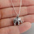 Sterling Silver 3D Elephant Pendant Necklace, 18