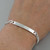 8" Sterling Silver ID Bracelet - Flat Marina 6mm Chain, Engravable Bar 8" Sterling Silver ID Bracelet - Flat Marina 6mm Chain, Engravable Bar