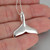 Whale Tail Pendant Necklace - Sterling Silver