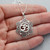 Flower Om (Ohm) Necklace - 925 Sterling Silver