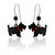 Scottie Dog Earrings - 925 Sterling Silver Ear Wires