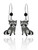 Raccoon Earrings - 925 Sterling Silver Ear Wires