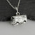 3D VW Bus Necklace - Sterling Silver