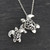 3D Sea Turtles Necklace - 925 Sterling Silver