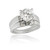 Solitaire V-Cut Engagement Wedding Ring Set - 925 Sterling Silver, Cubic Zirconia