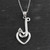 Fish Hook with Heart Necklace - 925 Sterling Silver Fish Hook with Heart Necklace - 925 Sterling Silver