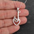Fish Hook with Heart Necklace - 925 Sterling Silver Fish Hook with Heart Necklace - 925 Sterling Silver