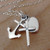 FAITH HOPE and CHARITY - Sterling Silver Charm Necklace
