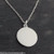 Blank Round Engravable Pendant Necklace - 925 Sterling Silver