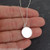 Blank Round Engravable Pendant Necklace - 925 Sterling Silver